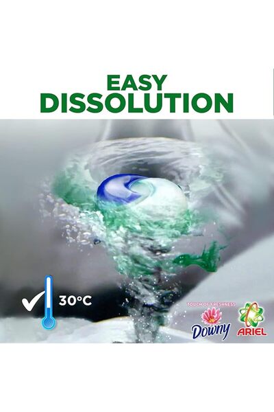 Ariel 3in1 Pods with Downy Freshness, Liquid Detergent Capsules, Powerful Stain Remover, 6x15 Pods