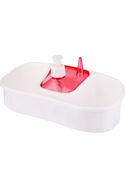AKDC Proff Dishwashing Set L(10CM) XW(25CM) XH(12CM) White and red