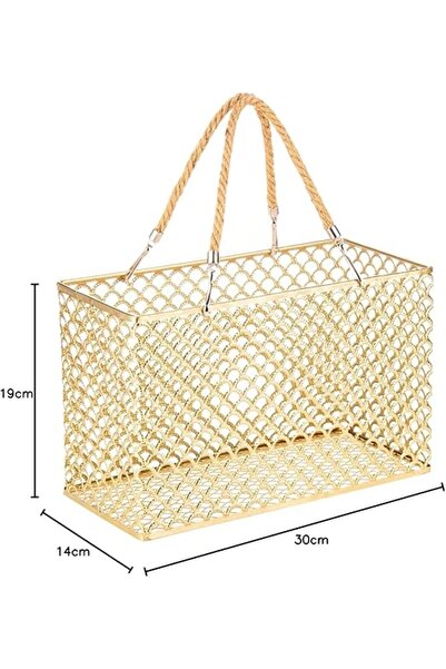 AKDC Metal Basket 14Cm X 30Cm X 19Cm Copper
