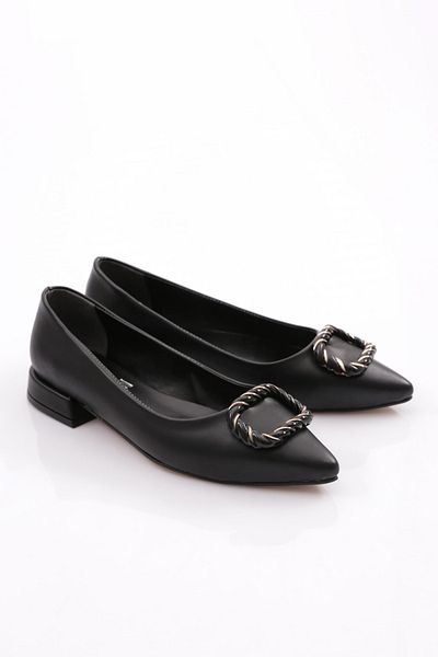 DGN Women's Black Ballerinas - 39422534   Model