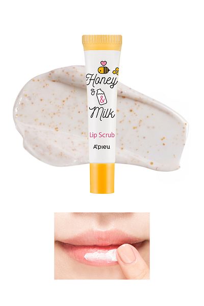 Missha A'Pieu Honey & Milk Lip Scrub - Nourishing & Moisturizing Lip Peeling