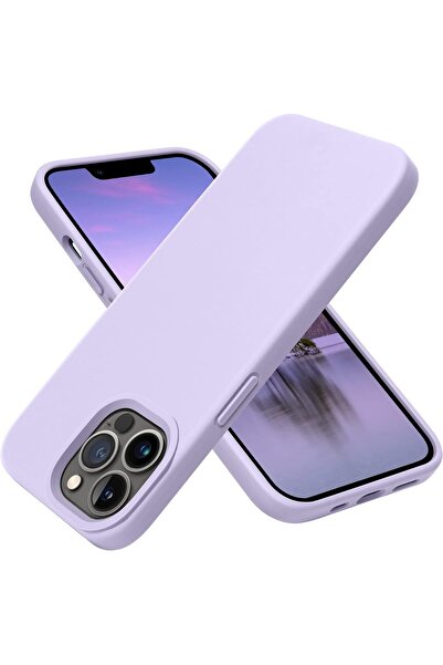 AWH جراب iPhone 13 Pro Max – غطاء سيليكون نحيف مقاوم للصدمات باللون الأرجواني السحابي (6.7 بوصة)