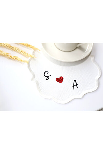 lafazan Söz-Mendil Kalpli Kokteyl Peçete Damat Kahvesi