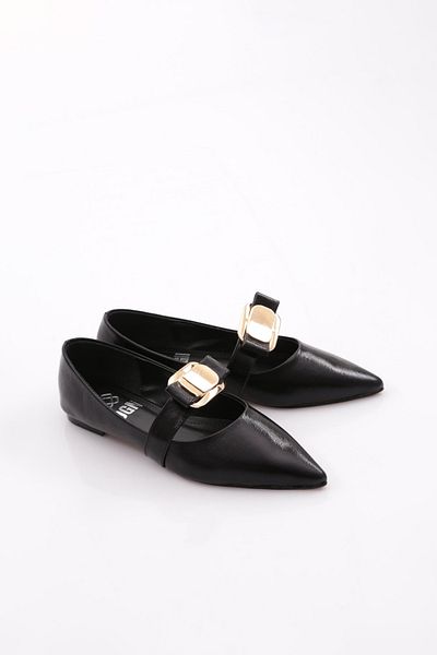 DGN Women's Ballerinas with Black Buckle - 3113535