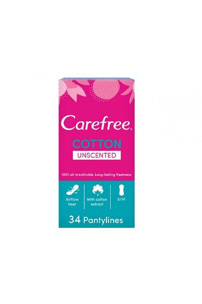 Carefree PANTYLINERS NORMALCOTTON 34PCS(0386)(2358)