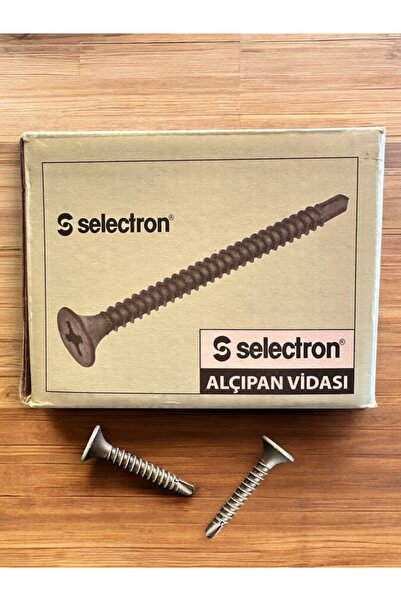 Selectron Matkap Uçlu Alçıpan Vidası 3.5x25 mm Yüksek Kalite Akıllı Vida 1000 adet (1 kutu)
