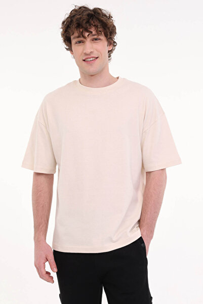 lumberjack Ανδρικό μπλουζάκι Mb Ros 11Hs113 5Fx Beige A101952444