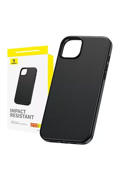 Baseus Fauxther Series Phone Case for iP 15 Pro Cluster Black