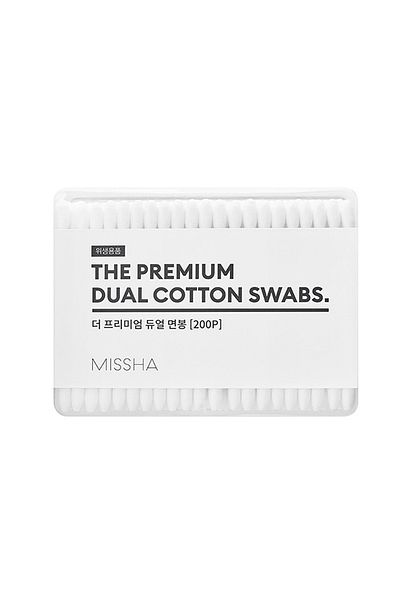 Missha Missha Premium Soft Textured Cotton Swab - Double Sided, 200 Pieces