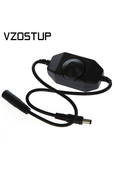 Choice black DC 12V 24V Stepless Knob LED Dimmer Switch Controller for 3528 5050 Single Color LED Strip Lig