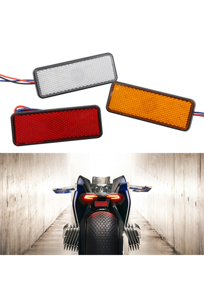 Choice Red Shell Motorcycle Modified LED Taillight Electric Car Led Reflector...