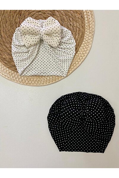 GÜNEŞ KİDS Fiyonklu Çift Katlı Bebek Bone  & Bebek Şapka Aksesuar