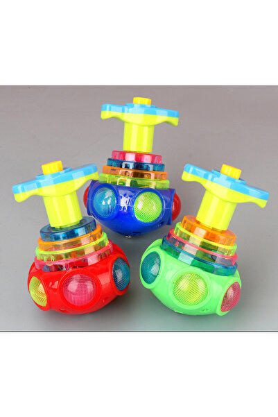 Choice UFO 1PC UFO Flashing Spinning Top Kids Gyro Light Up Toy Kids Piggy LE...