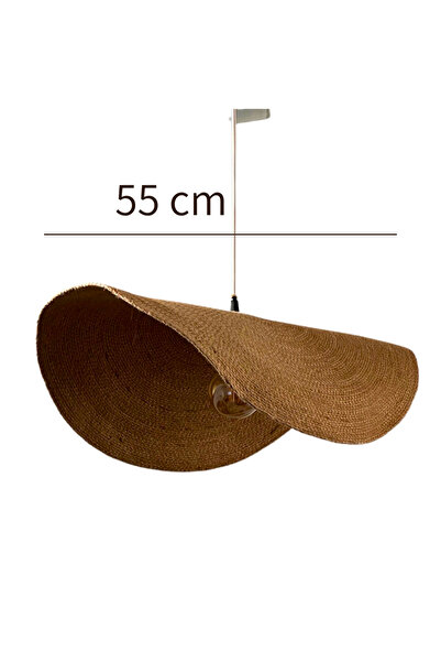 sfb Bohem Glow Moderin Tasarım Vintage Jüt Örgü Avize Lambader