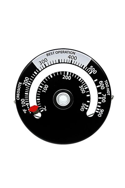 Aideepen Black Hot Hermometer Magnetic Wood Stove Heater Thermometer Fireplace Fan Stove with Probe Household