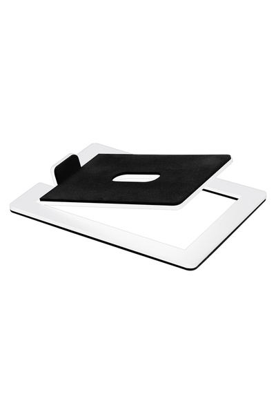 choice2 Solid White Speaker Support Base is Made of Carbon Steel For Tabletop...