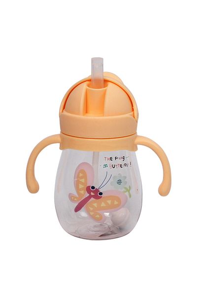 Choice BUTTERFLY Baby Water Cup Straw Cute Anti-Choking Kindergarten Children Water Cup With Gravity Ball D