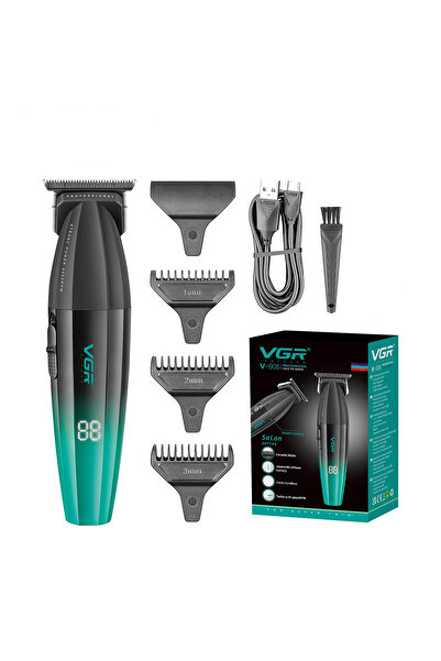 VGR ماكينة قص الشعر V-906 باللون الأخضر مع صندوق ماكينة قص الشعر الاحترافية V...