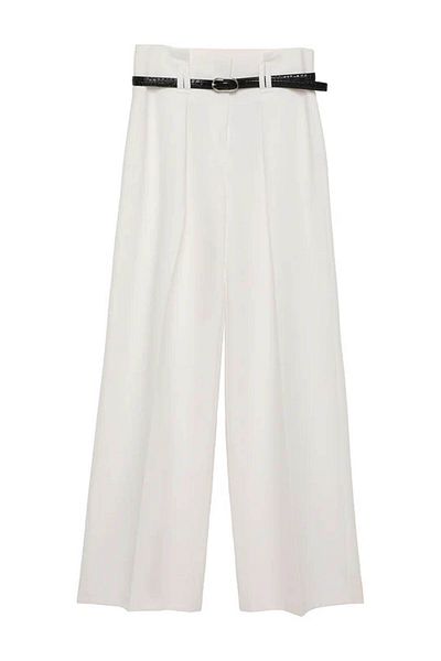 Quzu Ecru Canvas Women's Trousers - 71262