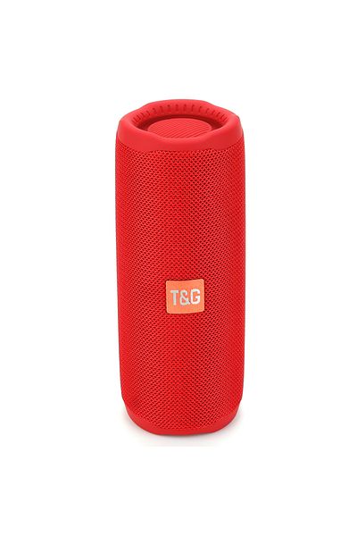 T&G Tg365-أحمر Tg365 مكبر صوت لاسلكي محمول بتقنية البلوتوث ثنائي الجهير LED ومضخم صوت مقاوم للماء للاستخدام الخارجي