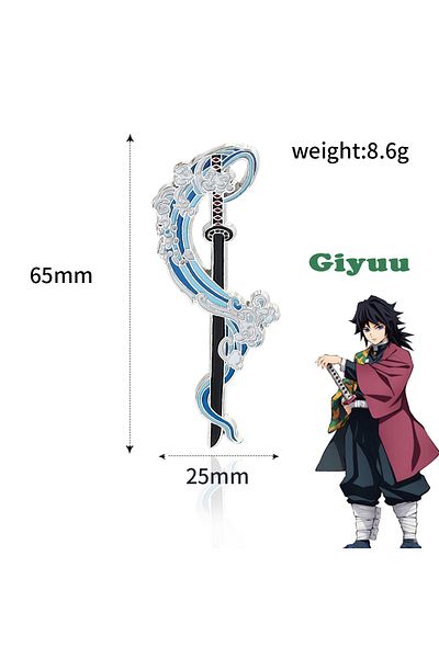 Choice X00276-02 Anime Demon Slayer Brooch Enamel Kimetsu No Yaiba Sword Pins Weapon Badge Fans Cosplay Sou