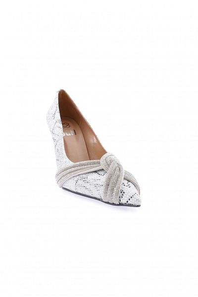 DGN Ysf-06-23y Pantofi de rochie de seară cu bandă cu piatră argintie pentru femei, imprimați cu platină