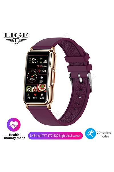 Choice Silica gel purple For Android IOS Smart Bracelet Women Smartwatch Men Heart Rate Blood Oxygen Waterp