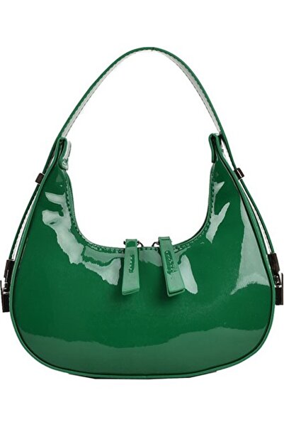 Buldug Geantă de umăr lucioasă din piele lăcuită pentru femei - Model elegant...