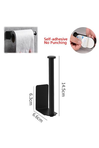 Choice Paper Stand Black No Drilling Toilet Paper Holder Bathroom Roll Tissue Towel Dispenser Hanger Stainl