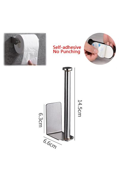 Choice Paper Stand Silver No Drilling Toilet Paper Holder Bathroom Roll Tissue Towel Dispenser Hanger Stain