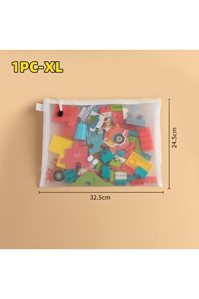 Choice كما هو موضح 1 قطعة-XL 1-30 قطعة حقيبة ملفات شبكية بسحاب مقاومة للماء والرطوبة ومجلد بسحاب لتخزين الألعاب