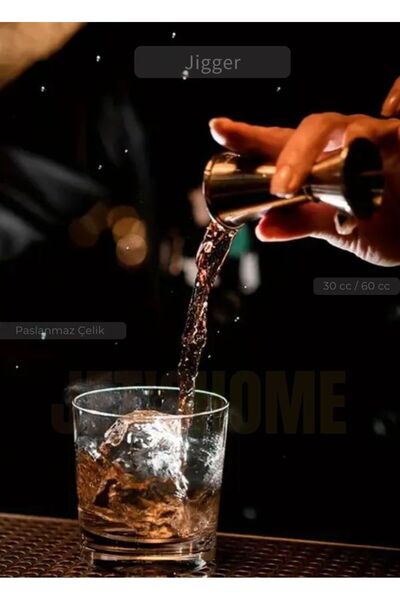 Jet's Home Jigger Çift Taraflı Bar Ölçeği Paslanmaz Kokteyl Ölçeği Barmen Ölç...