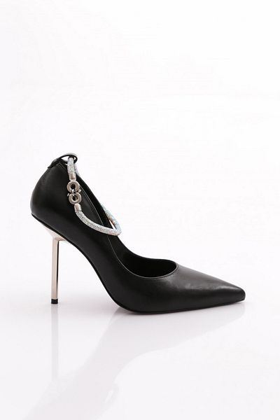 DGN 4526 Pantofi cu toc de damă negri