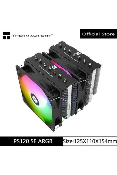 Choice لون ثابت آخر Ps120 Se Argb Thermalright مشعاع تبريد هواء Ps120 Se 7 أنابيب حرارية أبراج مزدوجة