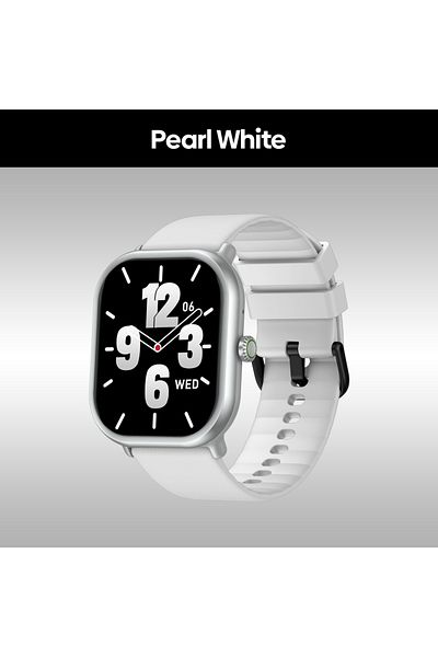 Zeblaze Pearl White New Zeblaze GTS 3 Pro Voice Calling Smart Watch Ultra-big HD AMOLED Screen Health and Fi