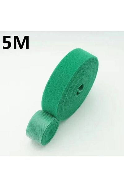 Choice منظم كابلات Green-5m 1/5M لإدارة الكابلات وشريط لف الأسلاك وسماعات الأذن وربطات إدارة أسلاك الماوس