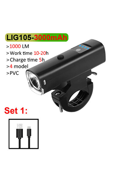 Choice مصباح دراجة ذكي NEWBOLER مقاوم للمطر بمنفذ USB LED بقوة 3000 مللي أمبي...