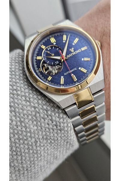 Raymond Rym-250424 Raymond Automatic Men's Wrist Watch- 2 Years Warranty - Stainless Steel