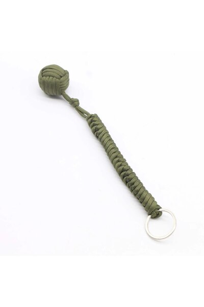 Choice BPA080-Green 1pc Monkey Fist Steel Ball Self Defense Lanyard Survival ...