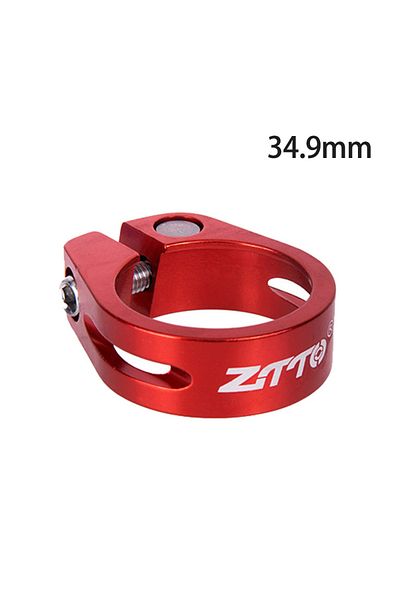 ZTTO 34.9mm Red ZTTO Bicycle Seatpost Clamp 31.8/34.9mm Seat Tube Clamp MTB Road Bike Seat Tube Clip Alum