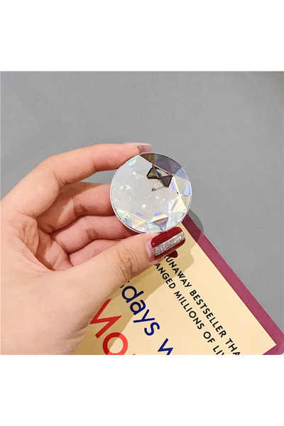 Choice حامل هاتف Griptok قابل للطي على شكل حلقة إصبع مرصعة بالألماس باللون ال...