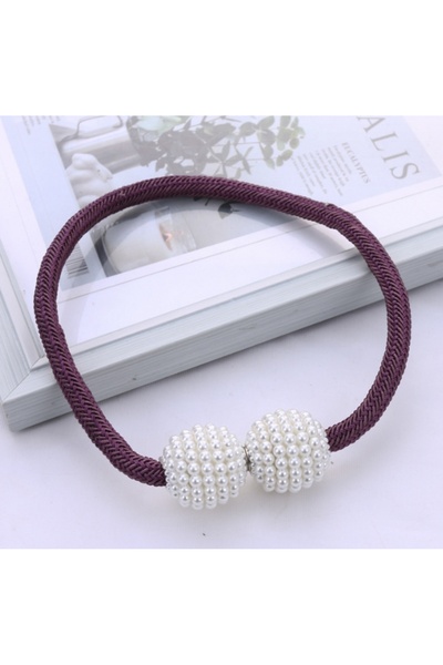 Choice 2 قطعة أرجوانية 1/2 قطعة مشبك ستارة مغناطيسي لؤلؤي حامل ستائر مشبك ربط...