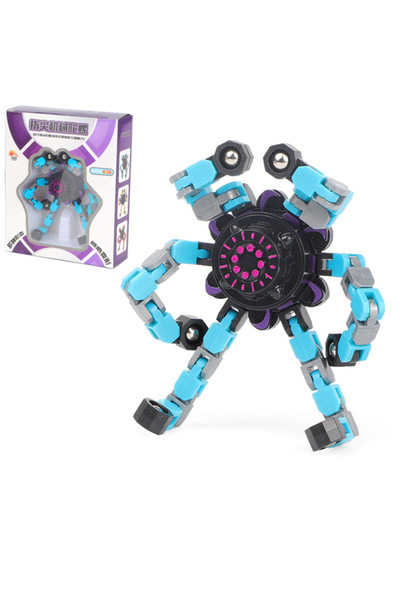 Choice Blue Deformed Fidget Spinner Chain Toys For Children Antistress Hand S...