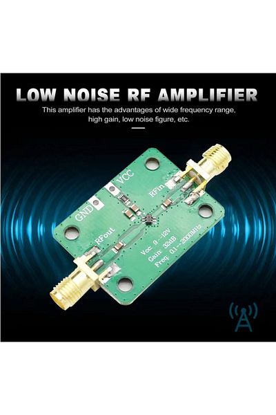 mythtiger LNA 0.1-2000MHz 32dB RF Amplifier 9-12V 27mA Low noise used to amplify FM HF VHF UHF radio signals