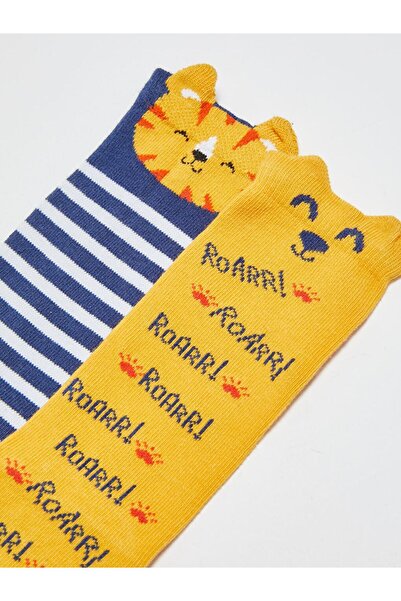 LC Waikiki Чорапи до коляното за бебе момче с щампа, 2 броя (S1)