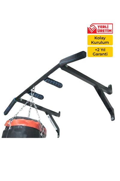 DURUH SPOR Siyah Duvara Monte Güçlü Barfiks (80 - 100 CM)