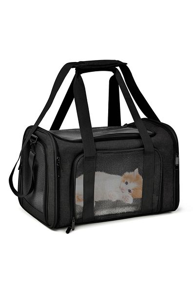 Choice M (43X28X28CM) Black Dog Carrier Bag Soft Side Backpack Cat Pet Carriers Dog Travel Bags Airline App