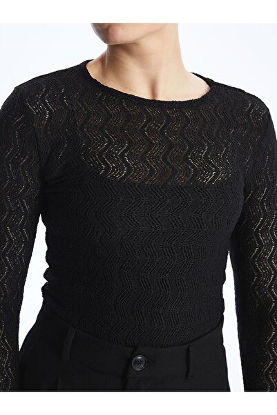 LC Waikiki Γυναικείο μακρυμάνικο μπλουζάκι με λαιμόκοψη (S4)