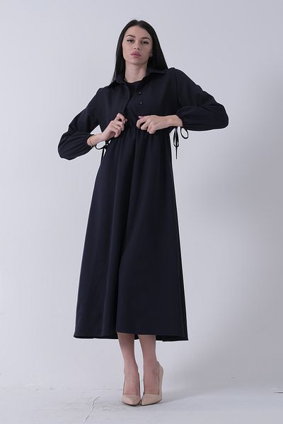 Feminist Self Shirt Detailed Dress Navy Blue 31061473