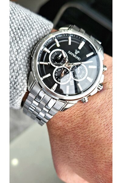 Raymond ساعة يد RYM-81054 RAYMOND للرجال - ستانلس ستيل - ضمان لمدة عامين